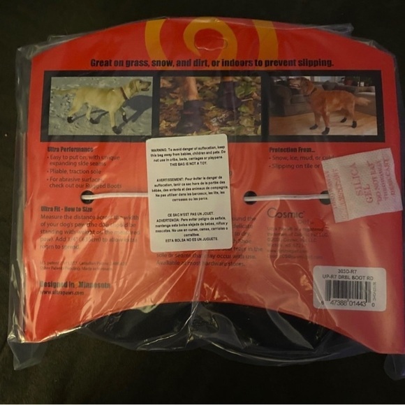 NIP Ultra Paws Rugged Dog Boots and Paw Protectors for Medium Dogs Size 7 - Picture 4 of 6